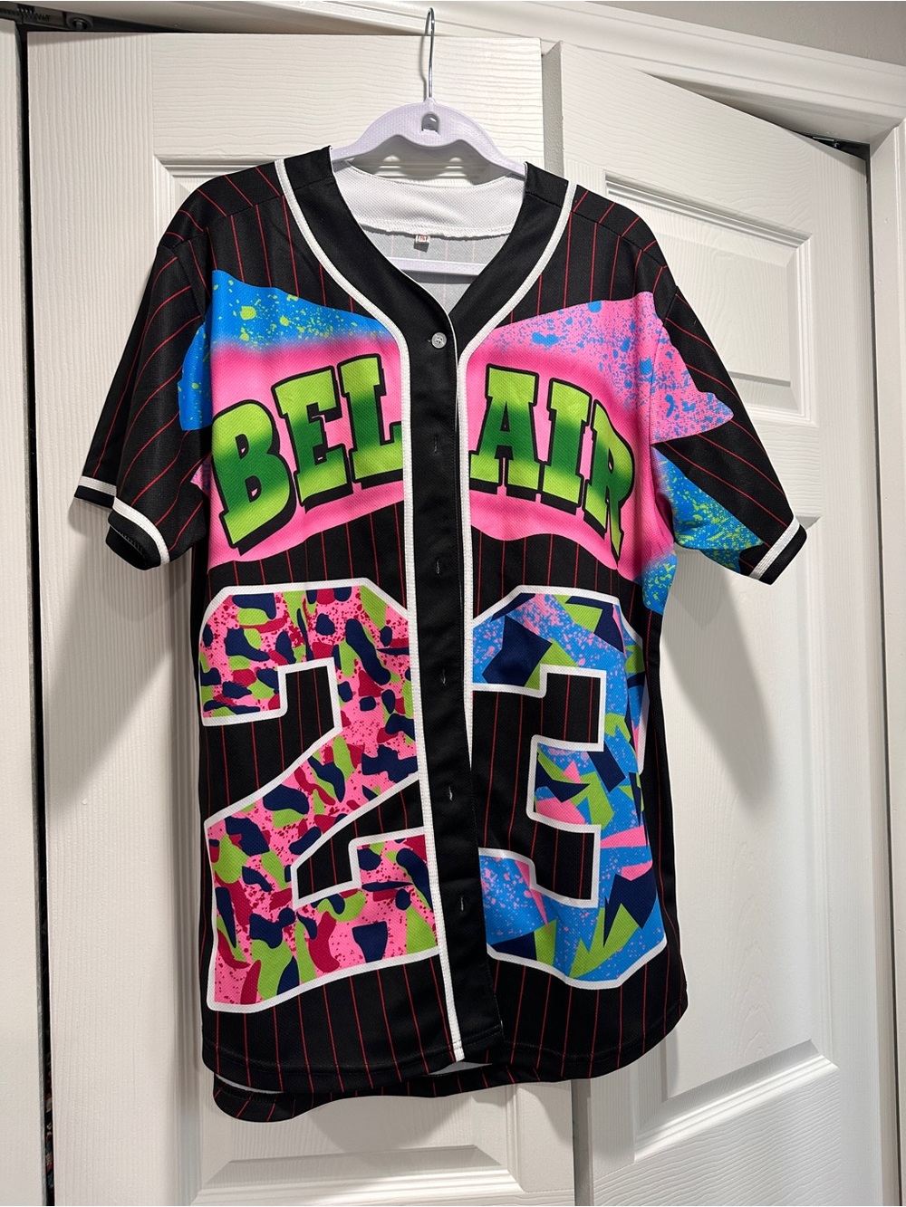 HelloIce Bel Air 23 Baseball Jersey 90s Theme Party Hip Hop Unisex XL